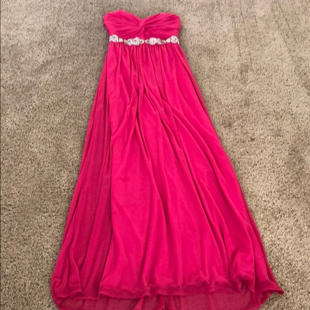 Pink evening gown